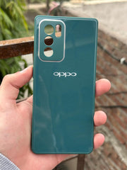 Oppo "Reno 6 Pro" Tempered Glass "Chrome" Case - Green