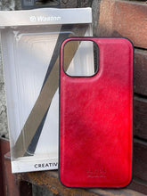 iPhone "13 Pro Max" Watson Premium Leather Case - Red