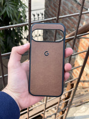 Google Pixel "9 Pro" Premium Leather Texture Case - Brown