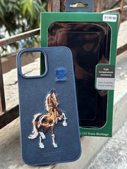 iPhone "13 Pro Max" Polo Embroidered Case - Blue