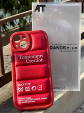 iPhone "13" Premium Leather Puffer Case - Red