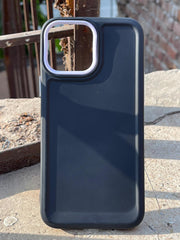 iPhone "13 Pro Max" Silicone "Camera Ring Retractable" Case - Black