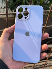 iPhone "13 Pro Max" Tempered Glass "Chrome" Case - Lilac