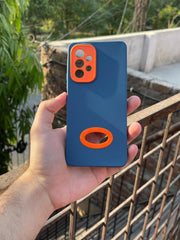 Samsung Galaxy "A53" Silicone "Holo Camera Ring" Case - Dark Blue
