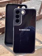 Samsung Galaxy "S22" Tempered Glass "Chrome" Case - Black