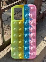 Vivo "Y33S/Y21" Fidget Stress Release Pop-Up Case - Green & Pink