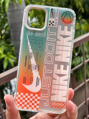 iPhone "11 Pro Max" Rainbow Translucent Shade Matte Case - Green Nike