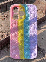 iPhone "13 Pro" Fidget Stress Release Pop-Up Case - Pink & Purple