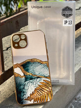 iPhone "13" Marble Textured Case - Gold