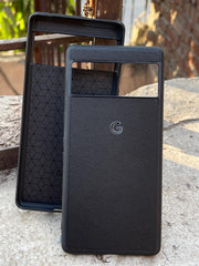 Google Pixel "7 Pro" Premium Leather Texture Case - Black