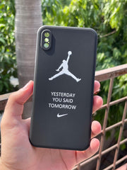 iPhone "XS Max" Silicone "Yesterday You Said Tomorrow" Case - Black