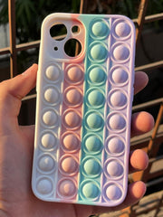 iPhone "13" Fidget Stress Release Pop-Up Case - White & Lilac