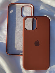 iPhone "12/12 Pro" Silicone Case "Chocolate Brown"