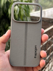 iPhone "17 Pro" Spigen Premium Woven Stitched Case - Gray