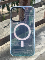 iPhone "13 Pro" Translucent Circuit Case - Green