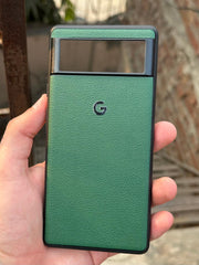 Google Pixel "6" Premium Leather Texture Case - Green
