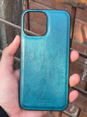 iPhone "13 Pro Max" Watson Premium Leather Case - Green