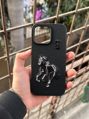 iPhone "16 Pro Max" Polo Embroidered Case - Black