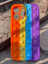 iPhone "13 Pro" Fidget Stress Release Pop-Up Case - Red & Purple