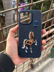 iPhone "16 Pro Max" Polo Embroidered Case - Blue