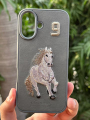 iPhone "16" Polo Embroidered Case - Gray