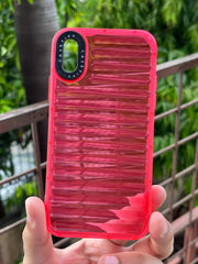 iPhone "X/XS" Translucent Jump Style Silicone Case - Pink