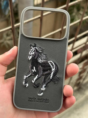 iPhone "17 Pro" Polo Embroidered Case - Dark Gray