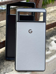 Google Pixel "6" Premium Leather Texture Case - Gray