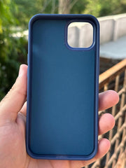 iPhone "11" Premium Puloka Leather Stripe Case - Blue & White