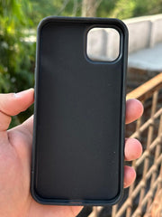 iPhone "13/14" Premium Puloka Leather Stripe Case - Black & White