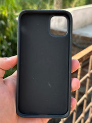 iPhone "12/12 Pro" Premium Puloka Leather Stripe Case - Black & White