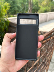 Google Pixel "7" Premium Puloka Leather Stripe Case - Black & White