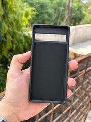 Google Pixel "7A" Premium Puloka Leather Stripe Case - Black & White