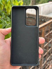 Samsung Galaxy "S21 Ultra" Premium Puloka Leather Stripe Case - Black & White