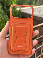 iPhone "17 Pro Max" Premium Spigen "Wallet" Case - Cosmic Orange
