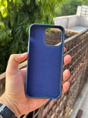iPhone "13 Pro Max" Premium Remax Leather Stitched Case - Blue