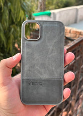 iPhone "11" Premium Remax Leather Stitched Case - Gray