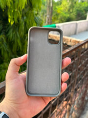 iPhone "11" Premium Remax Leather Stitched Case - Gray
