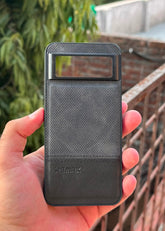 Google Pixel "8" Premium Remax Leather Stitched Case - Black