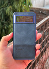 Google Pixel "8" Premium Remax Leather Stitched Case - Blue