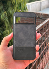 Google Pixel "8 Pro" Premium Remax Leather Stitched Case - Black
