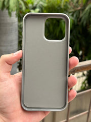 iPhone "15 Pro Max" Premium NILKIN Leather Stripe Case - White & Gray