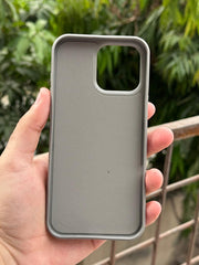 iPhone "14 Pro Max" Premium NILKIN Leather Stripe Case - Gray