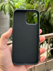 iPhone "12 Pro Max" Premium NILKIN Leather Stripe Case - Black