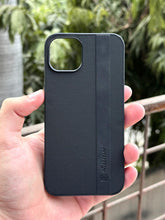 iPhone "12/12 Pro" Premium NILKIN Leather Stripe Case - Black