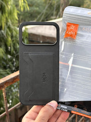 iPhone "17 Pro Max" Kajsa Leather Wallet Case - Black