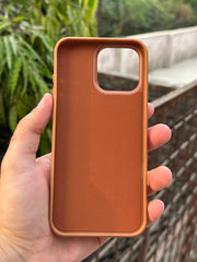 iPhone "16 Pro Max" Puloka Two-Tone Premium "Leather" Case - Brown