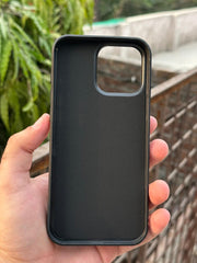 iPhone "16 Pro Max" Puloka Two-Tone Premium "Leather" Case - Black