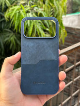 iPhone "18 Pro Max" Puloka Two-Tone Premium "Leather" Case - Blue