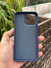 iPhone "16 Pro Max" Puloka Two-Tone Premium "Leather" Case - Blue